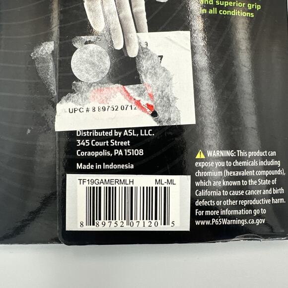 Lot Of 2 TOP FLITE GAMER MENS GOLF GLOVE M/L WHITE & BLACK 1 Left & 1 Cadet Left - Picture 5 of 8